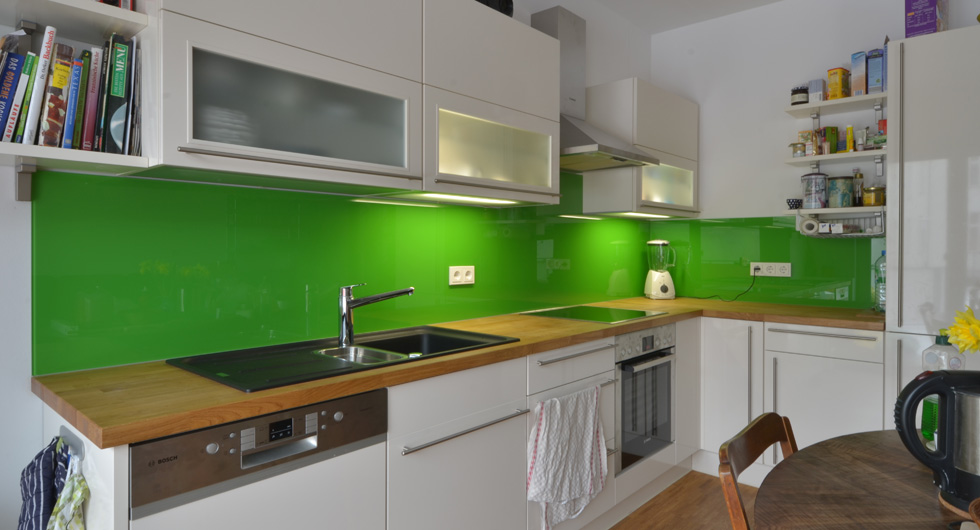 Küchenrückwand Grünes Nordlicht Nischenrückwand Spritzschutz 